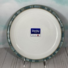 Image of Denby Azure Coast 10-3/8" Dinner Plate Blue White