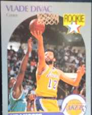 NBA Hoops 1990-91 Rookie Vlade Divac #154 Los Angeles Lakers NBA Card. rookie card picture