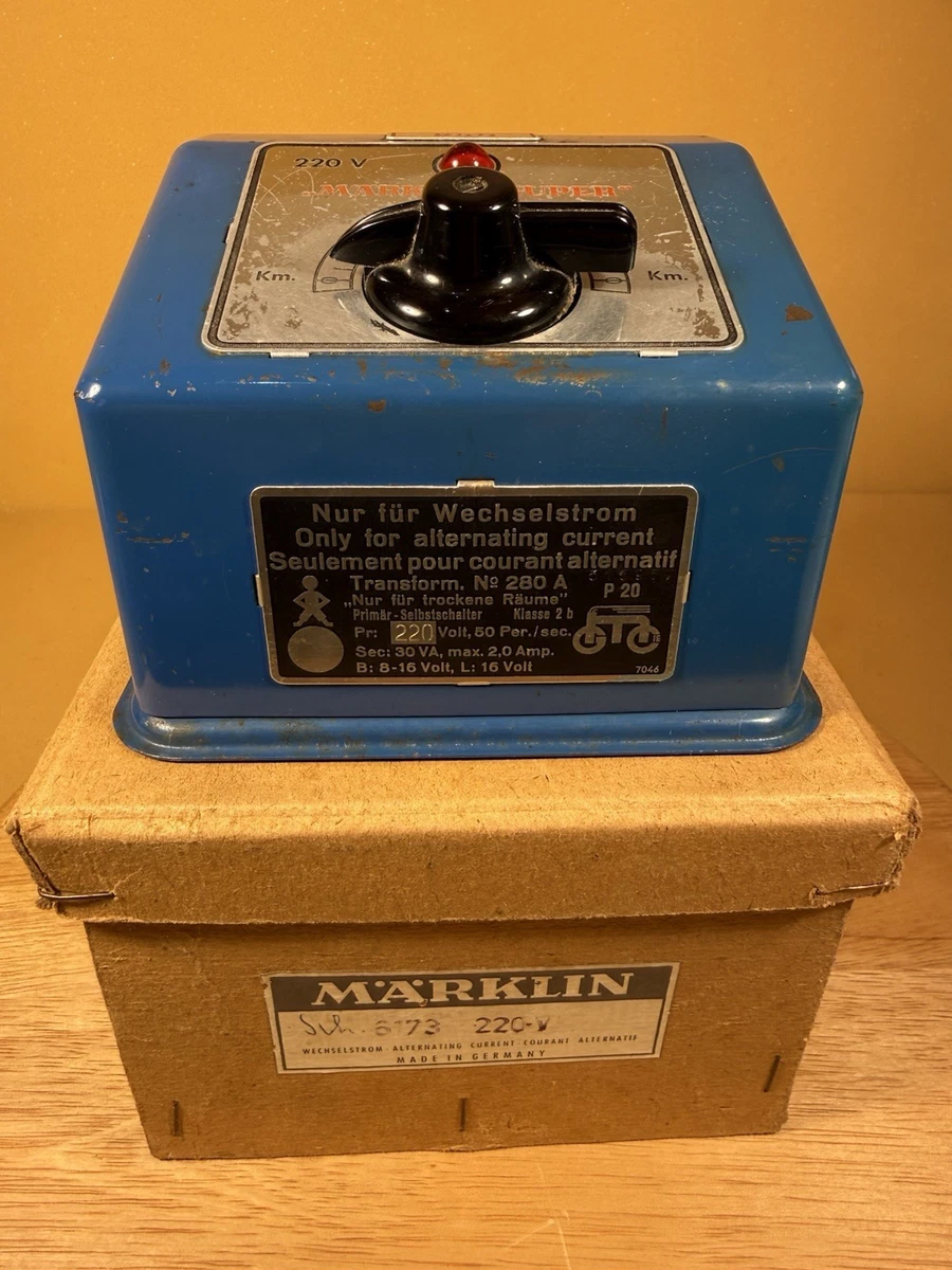 Märklin 280 A modeltog transformator blå
