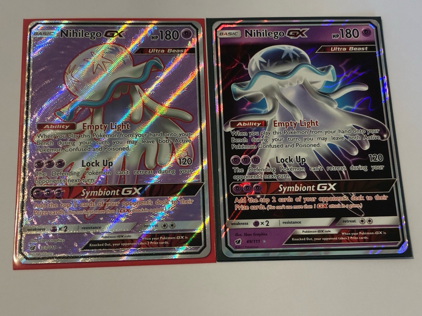 Pokemon TCG Nihilego GX (Full Art) 103/111 - 49/111 S&M Crimson Invasion Lot