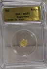 ICG 1/500 th oz Gold Coin Eagle Head MS70 Round