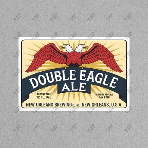 Vintage Beer Sign Double Eagle Ale New Orleans Brewing Co. Metal #399762