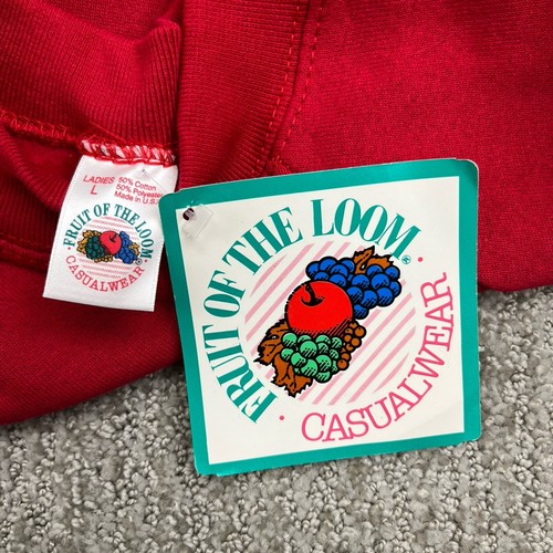 VTG Fruit of the Loom Sweatshirt Womens Large New Old Stock w/ Tags Made in USA - Picture 12 of 18