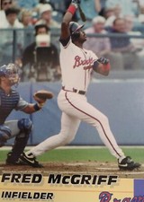 Atlanta Braves Poster Card Vtg 1994 Rare VHTF AJC Limited Ed 8x11 Fred McGriff 