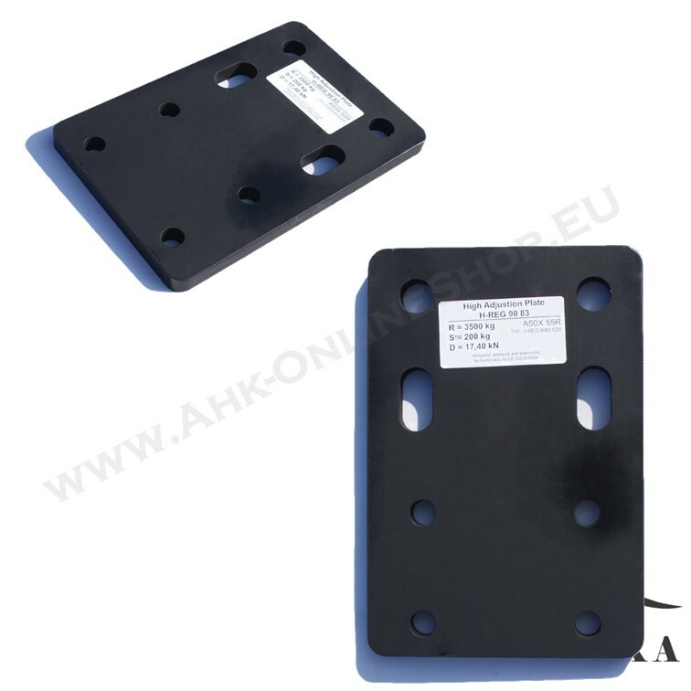 Adattatore Traino USA 50x50 Mm - Testa Sfera Regolabile In Altezza Con Attacco Quadro - Portata 3500 Kg - 4
