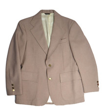 VINTAGE MEN'S BEIGE BLAZER JACKET - LEVI'S PANATELA - SIZE 40R