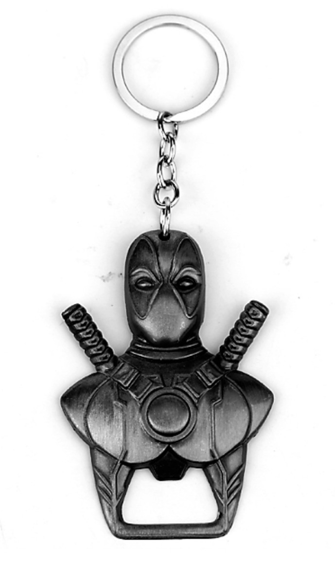 DEADPOOL Bottle Opener Silver Finish KEYCHAIN