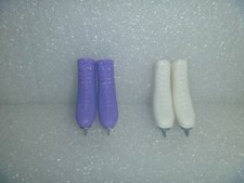 Barbie Shoes - Actually 2 Pair of Ice Skates With Blades Purple White