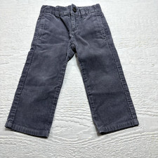 Janie And Jack Pants 2T Toddler Boys Gray Corduroy Straight Casual