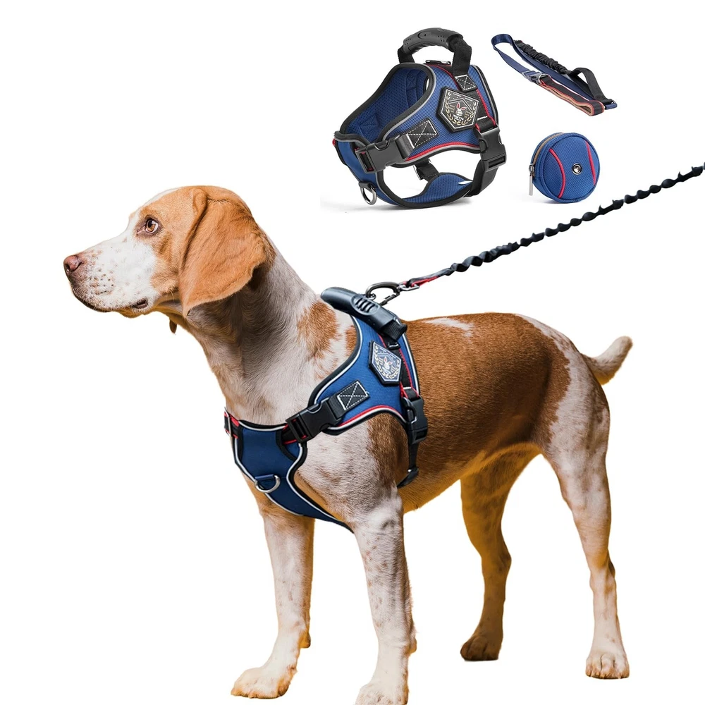 Dog Harness Medium Sized Dog,No Pull Dog Harness and Leash Set with Handle,Ad...