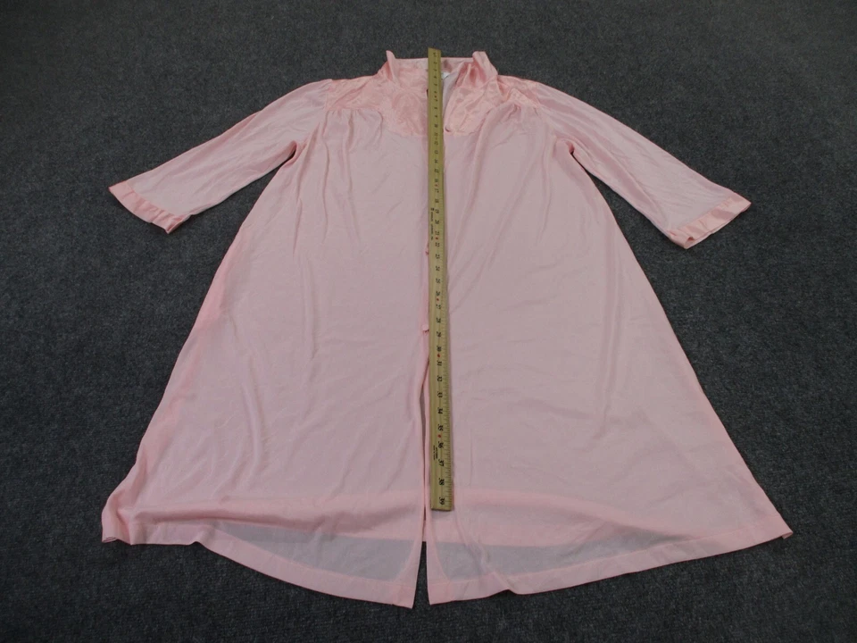 Vestido Vintage Vanity Fair Mujer XL Rosa Floral Camisón Bata Sin Mangas Camisón Foto 3 de 4