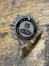 Vintage Pin DuPont Chattanooga Sterling Silver 15 Year Safety Award