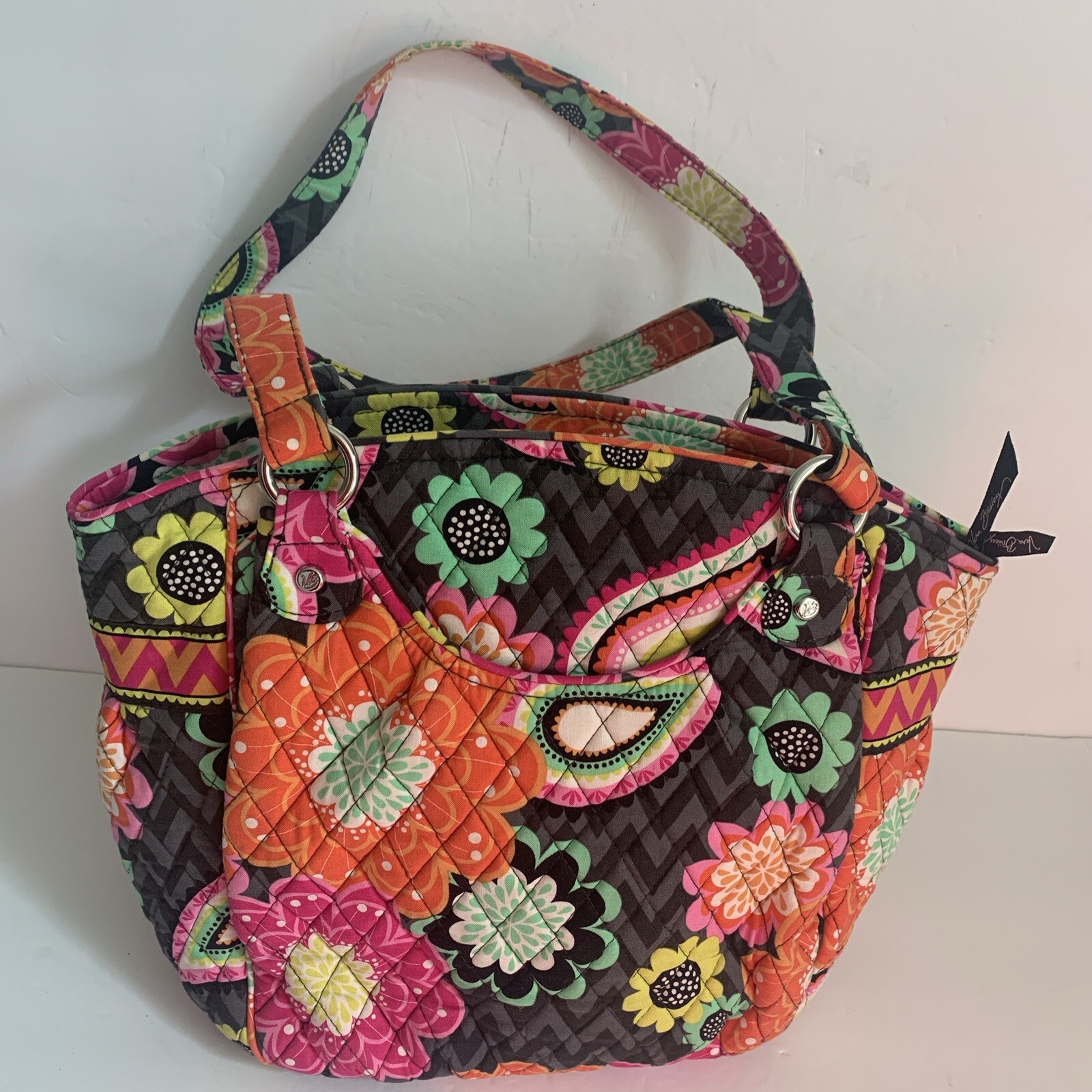 Vera Bradley Floral Print Quilted Fabric Shoulder Bag… Gem