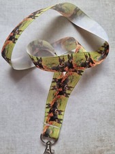 Doberman dog Ribbon lanyard 43cm Long 25 mm wide ID holder dog show lanyard