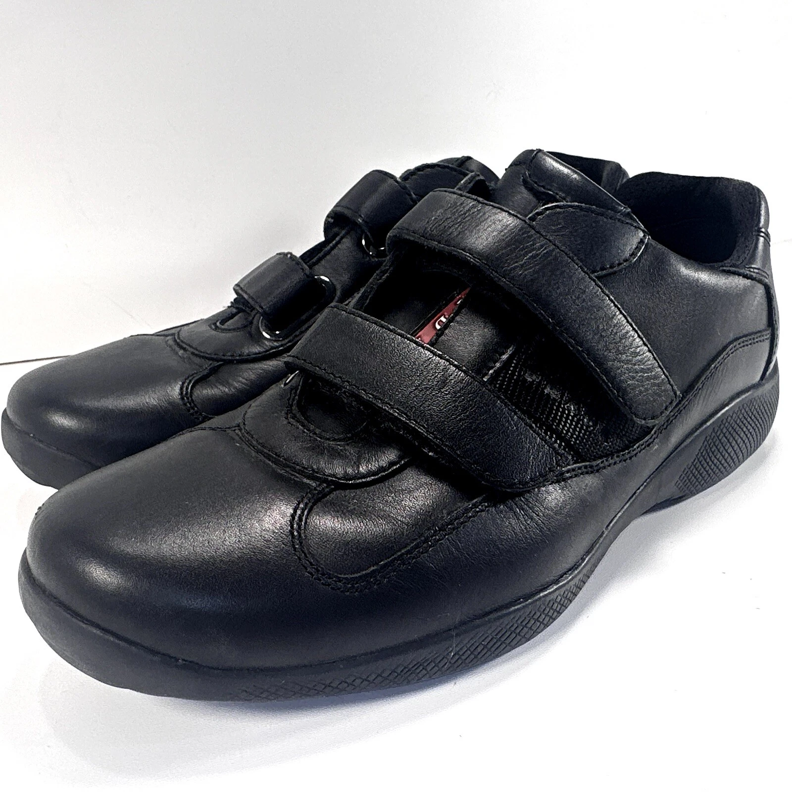 Sneakers Prada America's Cup in pelle nera taglia 8 5 W 7 5 M nuove originali