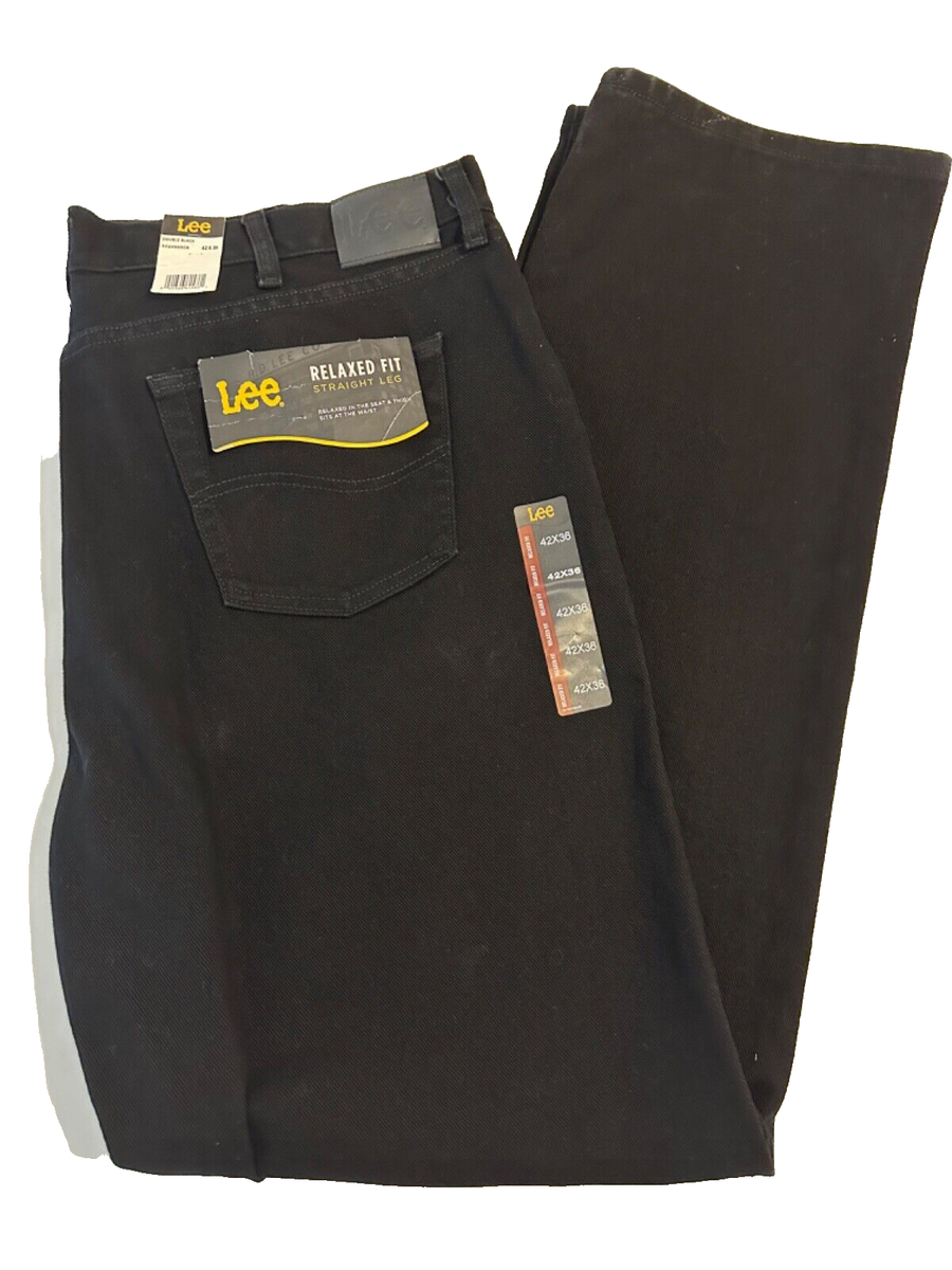 Lee Double Black Relaxed Fit Straight Leg Jeans Size W42 X