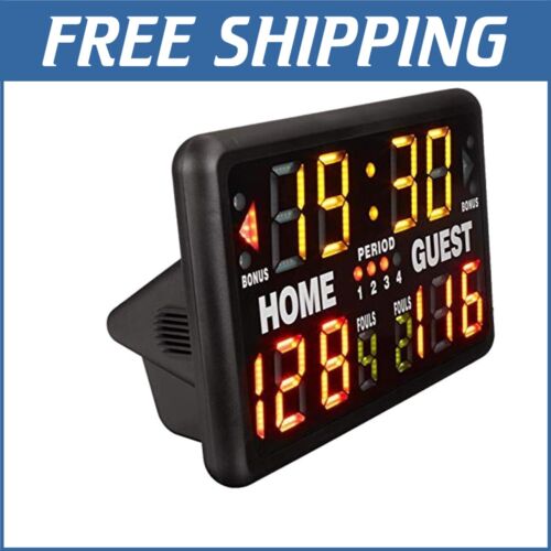 Indoor Tabletop Digital Scoreboard with Team Indicators & Alarm Function