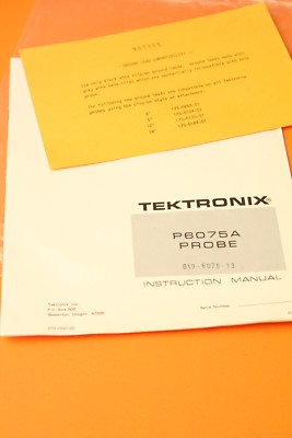 Tektronix - P6075A - Sonde - Bedienungsanleitung - Originaldruck - Keine Kopie