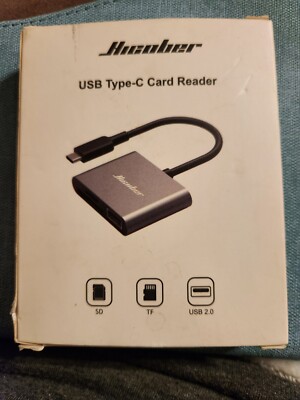 Hicober USB C to SD Card Reader, Micro SD Memory Card Reader, Type C to SD Card