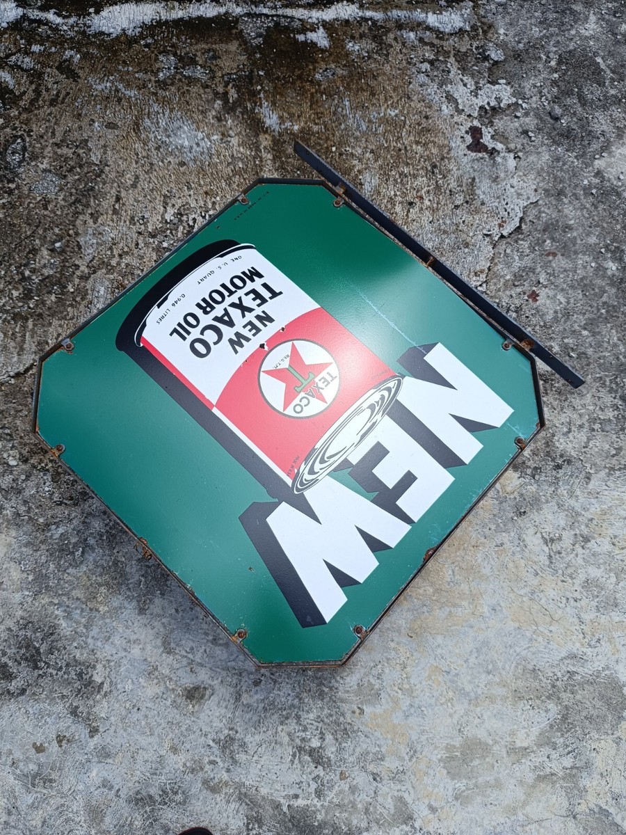 Vintage Style New Texaco Motor Oil NOT Porcelain Sign Octagon