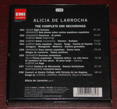 Alicia de Larrocha Complete EMI 8CD｜Global.egi.edu.kz