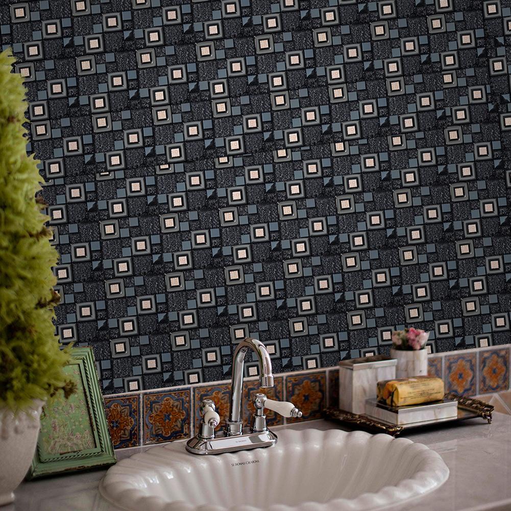 10pcs PVC Mosaic Tile Wall Sticker DIY SelfAdhesive Tiles Decals