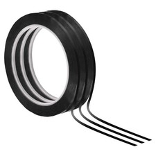 3 Pack Whiteboard Tape 1/8" x 72 Yards Thin Dry Erase Tape Black