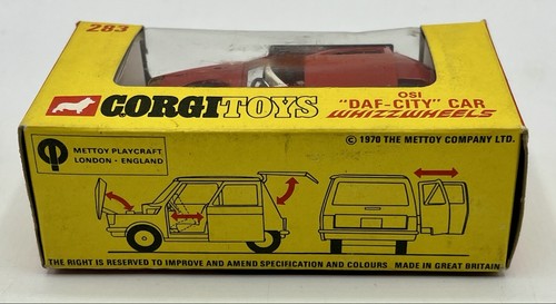 OSI "DAF-CITY" CAR - CORGI Toys Whizzwheels 283 - Mettoy Company 1970 - Neuf - Imagen 6 de 6