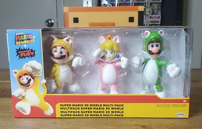 Super Mario 3D World Bowser's Fury Multi-Pack (Mario, Peach, Luigi) Figure Set
