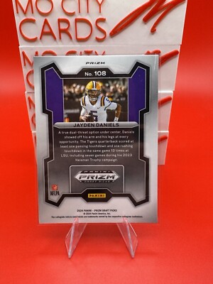 2024 Prizm Draft Picks Jayden Daniels Red Cracked Ice RC LSU