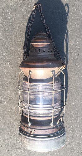 Vintage Large Marine Bridge Ship Lamp Lantern Light Navigation Signal 23” Perko - Picture 6 of 12