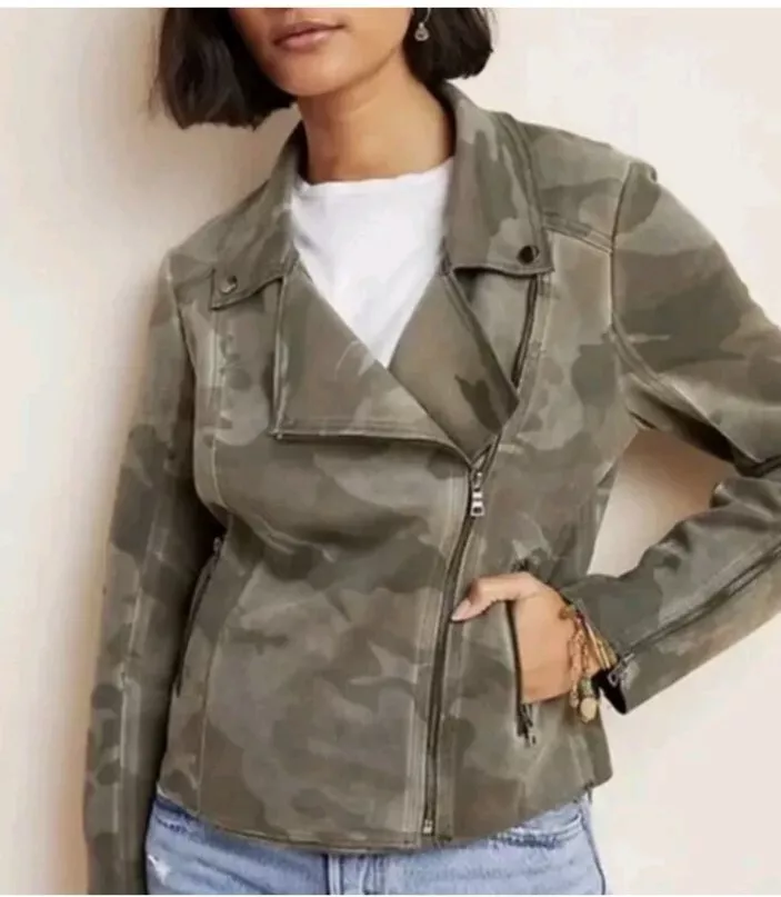 Anthropologie camo hotsell jacket
