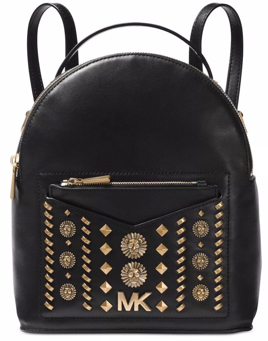 jessa small metallic pebbled leather convertible backpack
