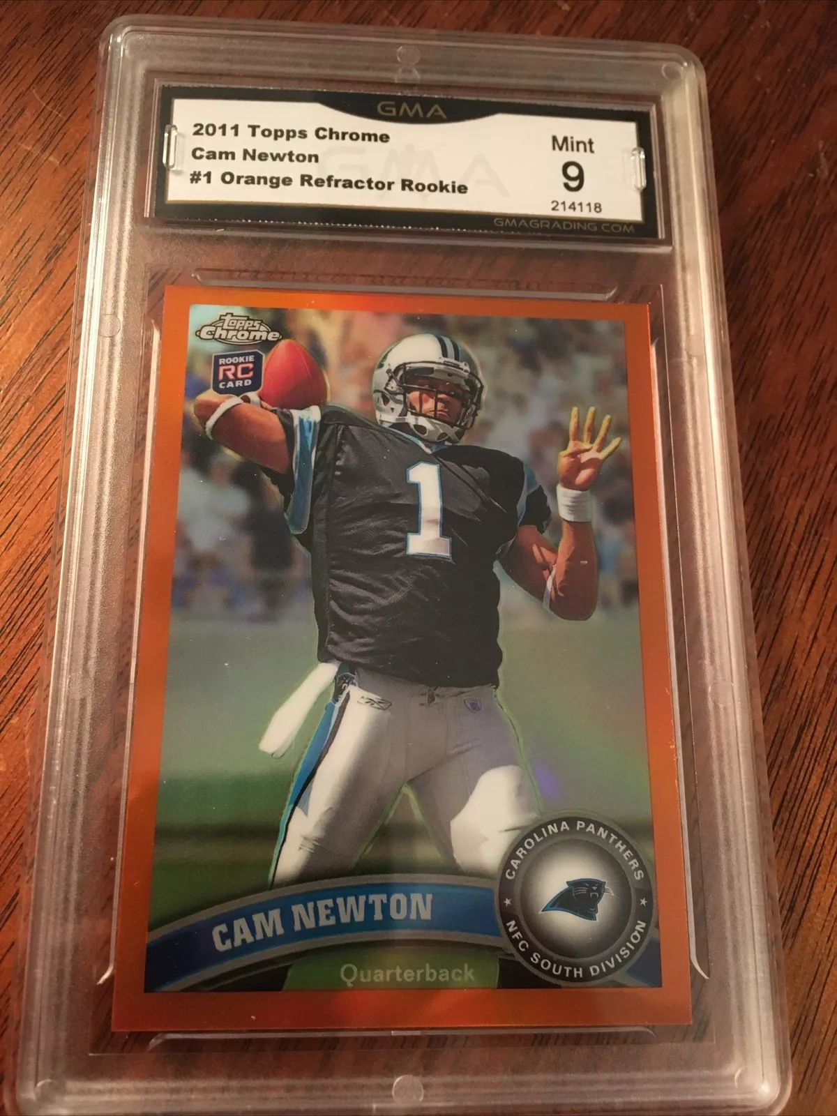 CAM NEWTON 2011 Topps Chrome Orange Refractor #1 Rookie Card