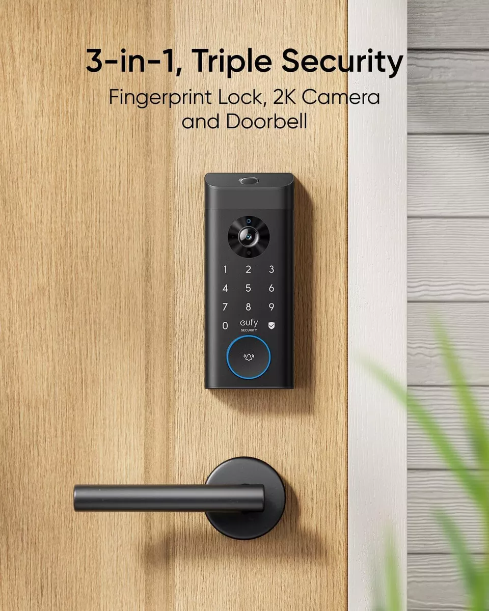 Video Smart Lock S330, 3-in-1 Keyless Door Lock with 2K Camera & Doorbell