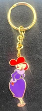 New Red Hat Society, Enamel Purple Red Hat Society Key Chain