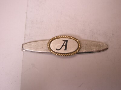 A Monogram Initials Letter Vintage SWANK SMALL Tie Bar Clip alfred albert arthur