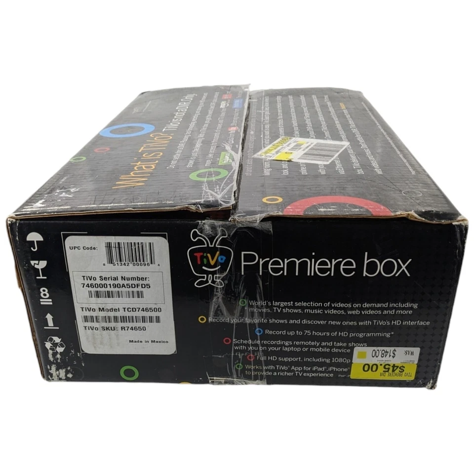 TiVo Premier Series 4 Model TCD746500 Full HD 1080P DVR with Remote 75 HD Hours - Image 4 of 4