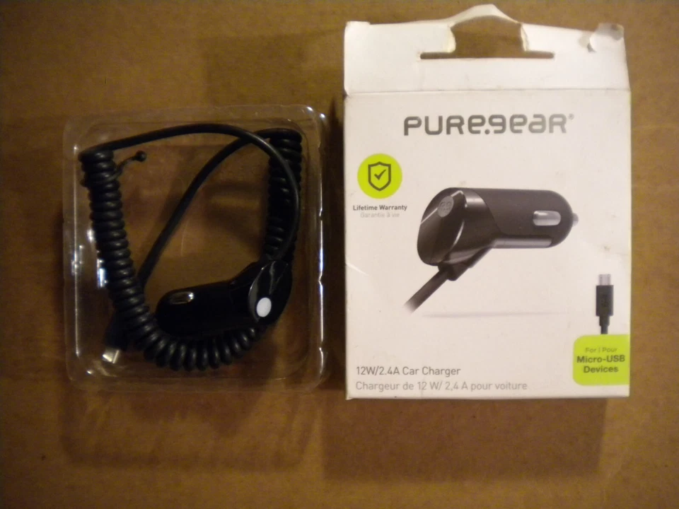 Pure.Gear Car Charger for Micro USB Devices- 12W/2.4A -Black - Image 2 of 3