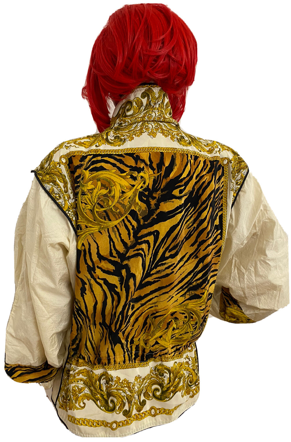 VTG RARE🔥 EAST WEST 80s Rayon Animal Print BAROQUE Jacket Sz:M image 6