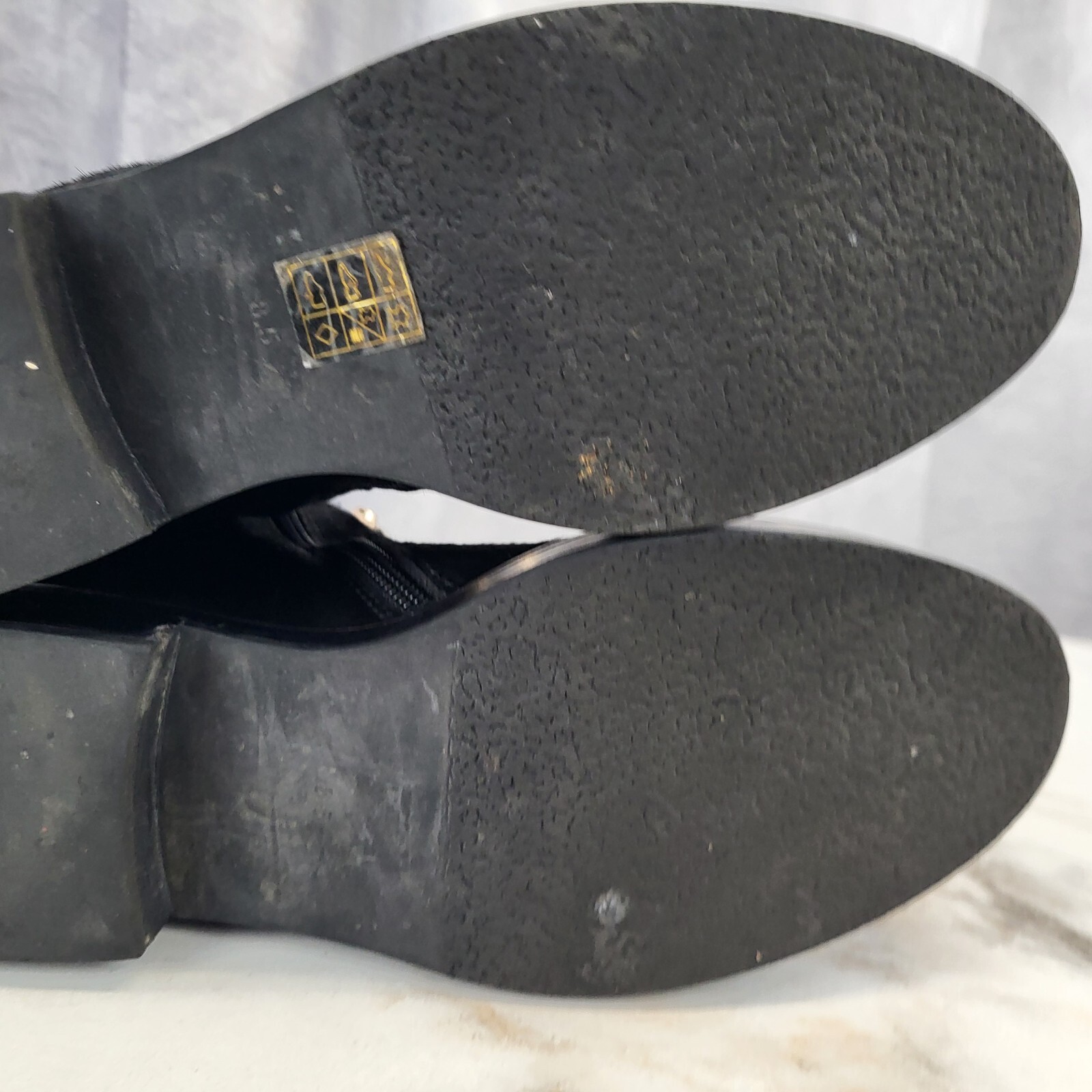 Jeffrey Campbell Tonette Genuine Calf Hair Studded Front Zip Boots Women's 8.5