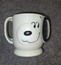 Vintage Snoopy Sippy Trainer Cup 2 Handles Approx Date Of Manufacture 1980