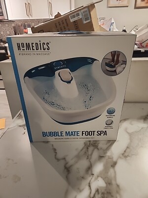 Homedics Bubble Mate Foot Spa FB-55-1PK Blue White New Open Box