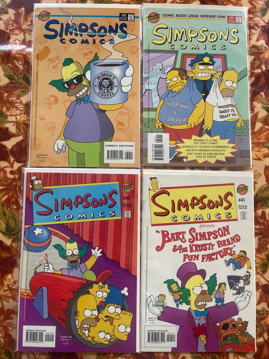 Simpsons Comics 32 39 40 41 eBay