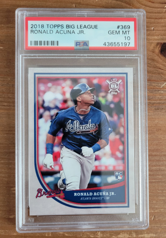 2018 Topps Big League #369 Ronald Acuna Jr Rookie PSA 10 Atlanta Braves