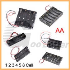 AA Battery Holder Wired Box Case Connector Open 1 2 3 4 5 8 Cell Battery Holder