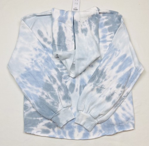 NWT Abercrombie & Fitch $59 Women's Tie-Dye Terry Cutoff Popover Hoodie, Sz M - Picture 4 of 4