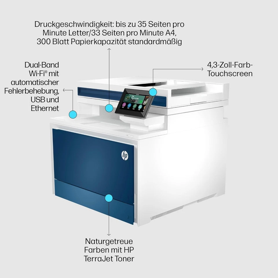HP Color LaserJet Pro MFP 4302dw Laser Multifunktionsdrucker 4RA83F#B19 DEMO S11 - Bild 4 von 4