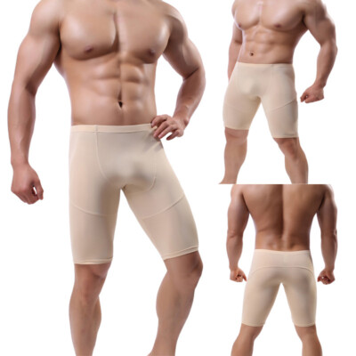 Herren-Kompressionsshorts Knielange Hose Dehnbar Für Fitnessstudio Workout  
