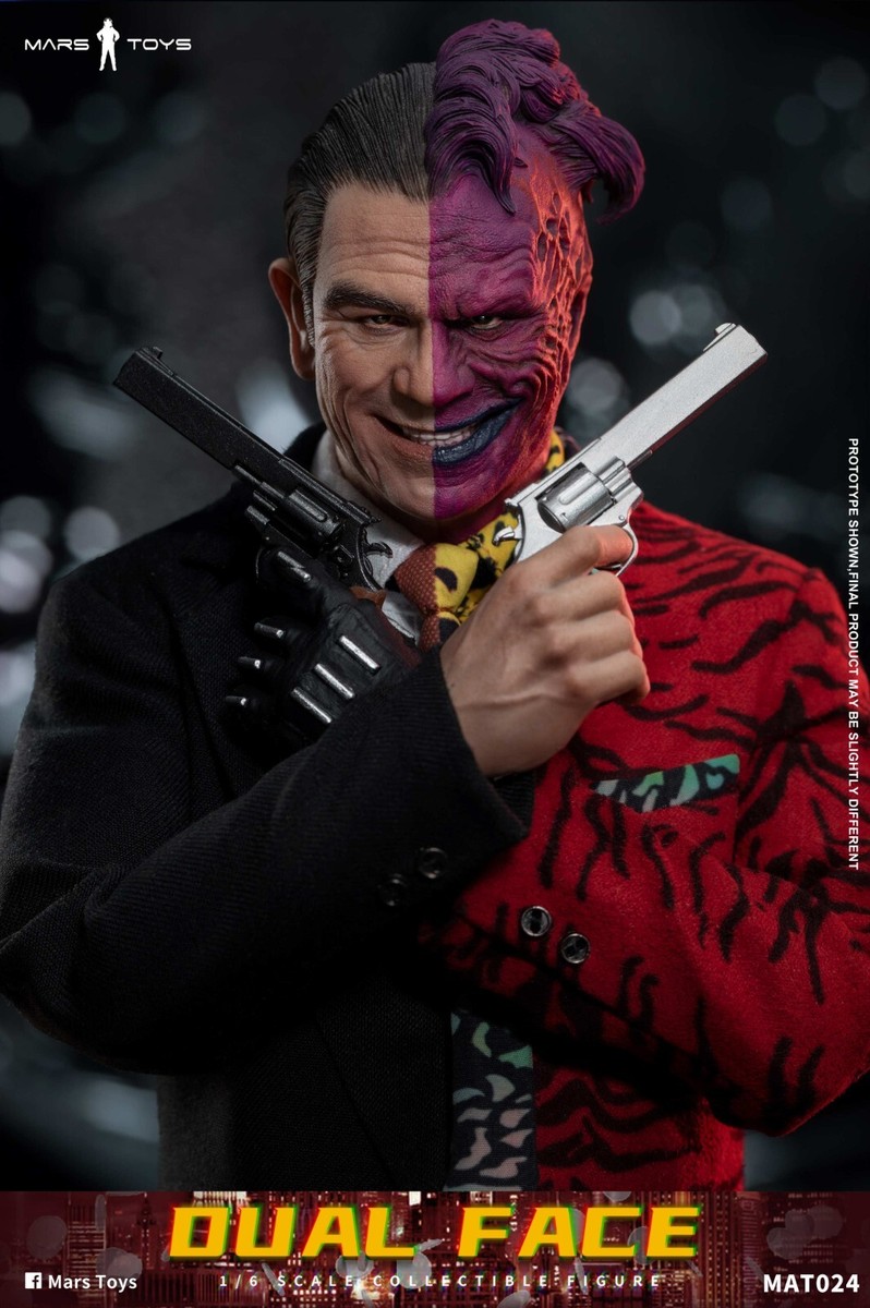 Mars Toys 1/6 デュアル フェイス MAT024 Dual Face Ready! New Mars Toys MAT024 1/6 Bat Man Forever Dual Face Male